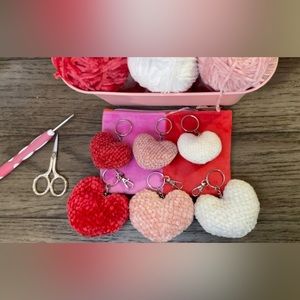 Crochet Velvet Keychain ❤️